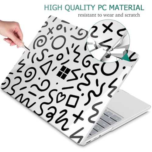 Case for Surface Laptop 5/4/3 13.5" Abstract Line | Hard Shell Case with Keyboard Cover & Screen Protector. Fits Surface Laptop 5/4/3 13.5" Metal Palm Rest Models 1951/1868. - color: Abstract Line