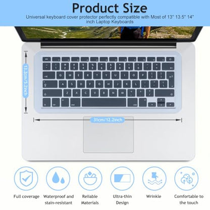 Universal Keyboard Protector Cover Skin for Laptop Notebook 13" 14" Laptop Notebook Ultra-Thin Silicone Waterproof Dustproof Keyboard Protector Skin(Blue,1Pcs) - color: Blue 1Pcs