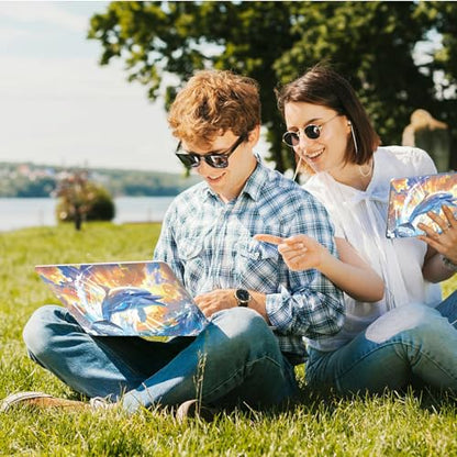 Universal Laptop Skin Sticker with 2 Wrist Pad Skins, Waterproof Scratch Resistant Vinyl Laptop Cover Decal, Cut to Fit for 11–15.6 Inch MacBook HP Dell Lenovo, Dolphin - color: Dolphin
