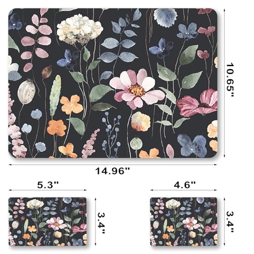 15.6" Laptop Skin Sticker Decal 12 13 13.3 14 15 15.4 15.6 inch Universal Notebook Skin Sticker Cover Personalized Art Decal Computer Protector, Black Flowers Plants - color: Black Flowers Plants
