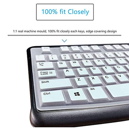 MUBUY Keyboard Cover Skin Protector for Logitech MK120 K120 Wired Keyboard, Keyboard Protective Skin US Layout (NOT Fit Other Model Keyboards)-MIntGreen - color: MintGreen