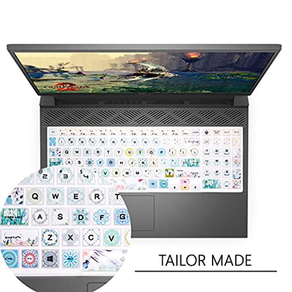 Silicone Keyboard Cover Skin for HP OMEN 15-DC 15.6", for HP 15-dc0010nr 15-dc0020nr 15-dc0030nr 15-dc0051nr dc0052nr 15-dc0086nr 15-dc0087nr 15-dc0096nr Laptop,Garland