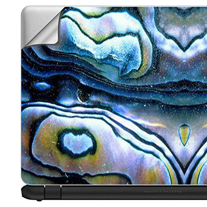 Custom Fit Made to Order Laptop Notebook Skin Vinyl Sticker Cover Decal Fits 13.3" 14" 15.6" 16" HP Lenovo Apple Mac Dell Compaq Acer|Abalone Aulon Sea Shells Pattern Crystal - color: Style 3