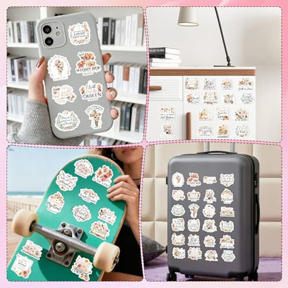 Boho Bible Verse Stickers - 100 Pcs Flower Christian Water Bottle Stickers, Holographic Waterproof Scrapbook Sticker, Vinyl Decals for Luggage Laptop Journal - style: Boho Bible