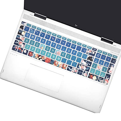Keyboard Cover for HP Envy x360 15.6''Series/Pavilion 15/ Pavilion x360 15.6” /Envy 17 17.3" Series/Laptop 15t 17t 17-ca0011nr 17-by0040nr, Rose - color: Rose