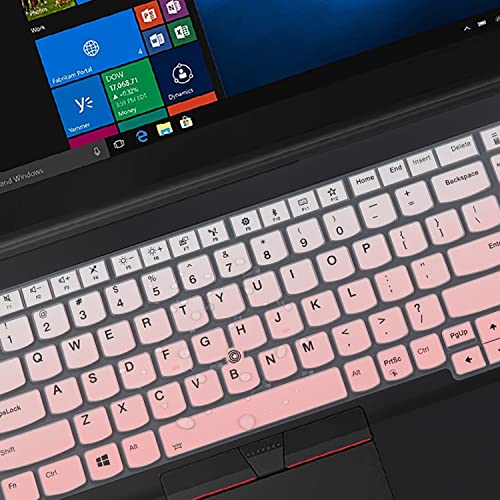 Keyboard Cover for 15.6" Lenovo ThinkPad E15 E580 E590 E595, ThinkPad L15 Gen 2 1 L580 L590 |ThinkPad 15 P51S P52 P52S P53 P72 P73 T15 T15p T570 T575 T580 T590 with Numeric Keypad US Layout -GPink - color: GradualPink