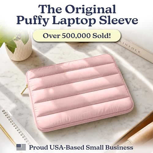 Vandel The Original Puffy Laptop Sleeve Case, 13-14 inch Laptop Sleeve Bag | Compatible with MacBook Air/Pro 13/Pro 14/iPad Pro 12.9, HP Dell ASUS Computer Case Bag Cover, Stylish Aesthetic Design - color: h. Pink, size: 13-14 Inch