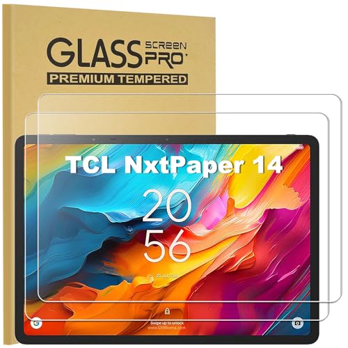 KEANBOLL 2-Pack Tempered Glass Screen Protector for TCL NxtPaper 14 (14.3-Inch, Released 2024), Ultra Clear - 9H Hardness -Anti Scratch - Case Friendly