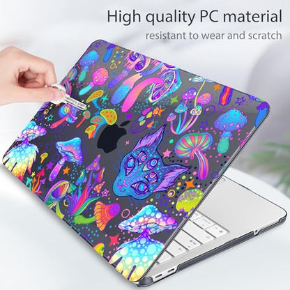 Tuiklol for 2026 MacBook Neo 13 Inch A18 Pro Chip Case, (Model A3404) Anti-Scratch Anti-Drop Slim Hard PC Shell Case with Shockproof Protective MacBook Neo Laptop Cover, Magic Mushrooms - color: Magic mushrooms
