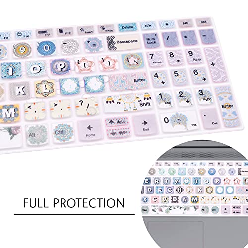 Silicone Keyboard Cover for Lenovo 2020 2021 ideaPad 5 15, ideaPad Flex 5 15IIL05, ideaPad Slim 7 15, Yoga Slim 7 15, Yoga 7i 15.6, ThinkBook 15p, ThinkBook 15 Gen 2 Series Laptop (Bohemia) - color: Bohemia