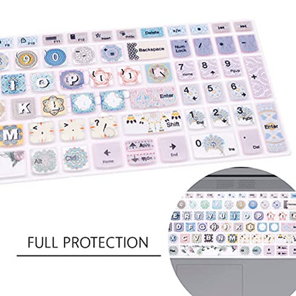 Silicone Keyboard Cover for Lenovo 2020 2021 ideaPad 5 15, ideaPad Flex 5 15IIL05, ideaPad Slim 7 15, Yoga Slim 7 15, Yoga 7i 15.6, ThinkBook 15p, ThinkBook 15 Gen 2 Series Laptop (Bohemia) - color: Bohemia