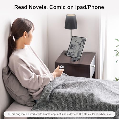 SANWA 2 in 1 Ring Mouse, 2-Device Switch, Wireless Presentation Clicker | Portable Mini Wearable Mouse, 800 DPI, Rechargeable Handheld Remote Mice, Compatible for PC, Laptop, Mac, Tablet, e-Book