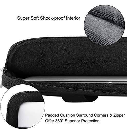 Voova Laptop Bag 17 17.3 Inch, 360° Protective Laptop Case Sleeve with Shoulder Strap Compatible with 17-18 Inch Lenovo Asus Acer Dell Hp, Waterproof Computer Bag Slim Briefcase for Men Women, Black - color: Black, size: 17-17.3 inch
