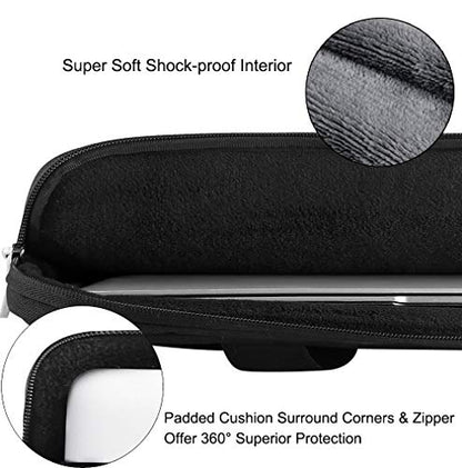 Voova Laptop Bag 17 17.3 Inch, 360° Protective Laptop Case Sleeve with Shoulder Strap Compatible with 17-18 Inch Lenovo Asus Acer Dell Hp, Waterproof Computer Bag Slim Briefcase for Men Women, Black - color: Black, size: 17-17.3 inch