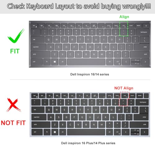 Keyboard Cover for 14" Dell Inspiron 14 5410 5418 5420 5425 5430 7415 7420 7425 7430 7435,Dell Latitude 14 3320 3420/Inspiron 16 5635 5630 5620 5625 7635 7630 7620 16"/Inspiron 13 5310 5320 Skin-Black - color: Black, size: 13-14 Inch