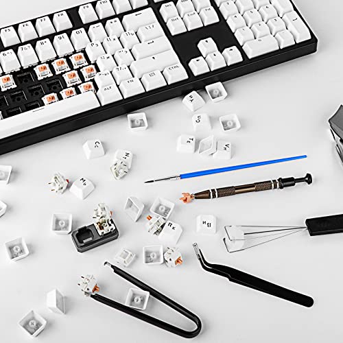RUNJRX Keyboard Lube Kit with Switch Opener Tweezers for Custom Keyboard, Keyboard Lube Tools - style: Lube Kit-A