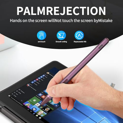 Stylus Pen for ASUS Transformer/Mini/ASUS Zenbook Flip/Pro/ASUS Vivobook Flip/Pro/Duo/ASUS Notebook, Rechargeable MPP 2.0 Tilt Active Pen with 4096 Pressure Sensitivity, Tpye-c Charge, Red - color: Red