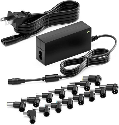 Belker 65W 45W USB C Universal Laptop Charger with 15 Tips | for HP Asus Lenovo Dell Acer Toshiba Samsung IBM Laptop Power Supply Cord - size: 65w w/ USB C tip