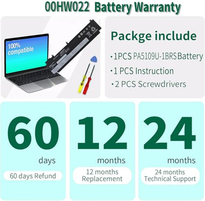 24Wh 00HW022 SB10F46460 Battery for Lenovo ThinkPad T460s T470s Series | 00HW023 SB10F46461 00HW036 SB10F46474 00HW037 SB10F46475 11.25V 2090mAh