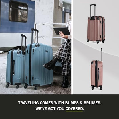 Kenneth Cole REACTION Out of Bounds Lightweight Hardshell 4-Wheel Spinner Luggage, Rose Gold, 2-Piece Set (20" & 28") - color: Rose Gold, size: 2-Piece Set (20" & 28")