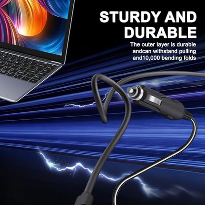 90W Faster Charger USB-C Laptop Car Charger for ASUS Chromebook CX1 Flip, MacBook Pro Air, Lenovo Chromebook Flex 3 5 Yoga IdeaPad 3 11, Acer Chromebook Spin (Black)