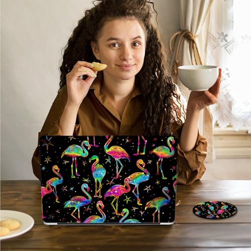 Laptop Skin Sticker Decal 15.6 Inch,12 13 13.3 14 15 15.6 in Laptop Netbook Skins for Notebook,Art Decal Removable Waterproof Scratch Resistant,Universal Vinyl Cover,Glitter Flamingo - color: Glitter Flamingo