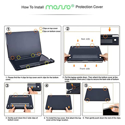 MOSISO Compatible with MacBook Pro 13 inch Case M2 M1, Haze Blue | Plastic Hard Shell Case Cover 2026-2016A2338 A2251 A2289 A2159 A1989 A1708 A1706 with/without Touch Bar - color: Haze Blue