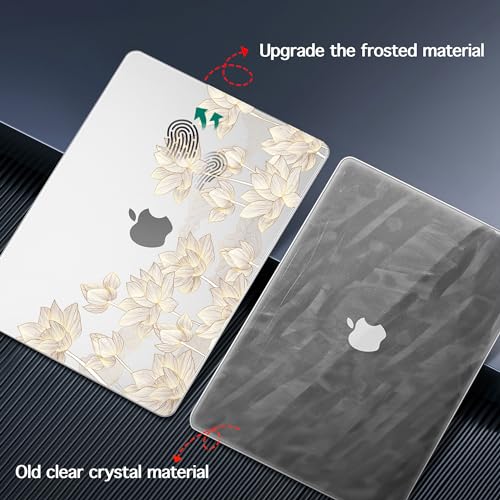 for 2026 MacBook Air 13-inch Laptop Case M5 2026 M4 2025 M3 2024 M2 2022 Release Model A3449 A3240 A3113 A2681, Hard Shell Cover for MacBook Air 13.6 inch, Lotus - color: Lotus