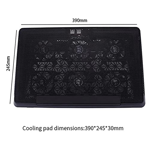 Cooling Pad Gaming Laptop Cooler - USB Powerful Laptop Cooling Pad with 6 Fans Quiet Slim, Light Weight Fits for 15.6-17Inch Notebook Very Silent