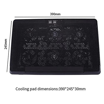 Cooling Pad Gaming Laptop Cooler - USB Powerful Laptop Cooling Pad with 6 Fans Quiet Slim, Light Weight Fits for 15.6-17Inch Notebook Very Silent