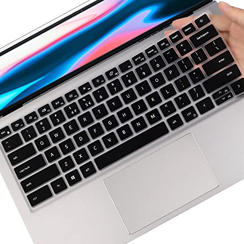 Keyboard Cover for Dell Inspiron 14 5410 5415 5418 5420 5425 5430 7415 7420 7425 7430 7435, Dell Inspiron 16 5620 5625 5630 7620 7630, Inspiron 13 5310, Latitude 3320 3420 Keyboard Skin -Black - color: Black
