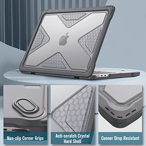 Fintie Case for MacBook Pro 14 Inch A3426 A3427 A3434 A3401 A3185 A3112 A2992 A2918 A2779 A2442 with M5 M4 M3 M2 M1 Chip (2021-2026) - Heavy Duty Rugged Hard Shell Cover, Gray - color: Gray