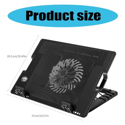Laptop Cooling Pad with 2 Port USB for 11inch-18inch Notebook Gaming Fan Stable Stand Adjustable 2 USB Port Cooling Stand