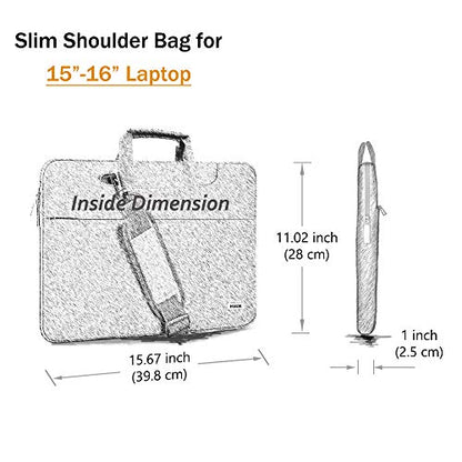 Hseok Laptop Shoulder Bag 15 15.6 16 Inch Briefcase,Compatible MacBook Pro/Neo 16",MacBook Air/Pro 15,XPS 15/16 and most 15.6-16 and Most 15-16 Notebooks,Spill-Resistant Handbag,Butterfly - color: Butterfly, size: 15-16 inch