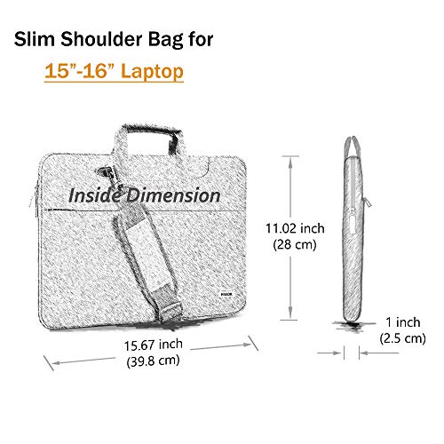 Hseok Laptop Shoulder Bag 15 15.6 16 Inch Briefcase,Compatible MacBook Pro/Neo 16",MacBook Air/Pro 15,XPS 15/16 and most 15.6-16 and Most 15-16 Notebooks,Spill-Resistant Handbag,Purple - color: Purple, size: 15-16 inch