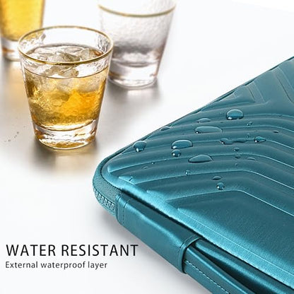 DOMISO 14 Inch Laptop Sleeve Case, Shockproof Waterproof Soft EVA Protective Bag with Handle, Lightweight Carrying Case for MacBook, Dell, HP, Lenovo, ASUS,Teal - color: Teal, size: 14 Inch