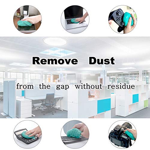 ASFSKY Keyboard Cleaning Gel Dust Removal Cleaner | For Keyboard Crevices, Car Interior, Office and Electronics - color: Green