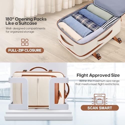 7 Piece Luggage Sets with Premium YKK Zipper, 20/24/28in PC Hardside Suitcase With Spinner Wheels, Luggage Airline Approved, Durable Suitcase Sets with TSA Locks for Travel - color: Off White, size: 7 piece set (20/24/28inch)
