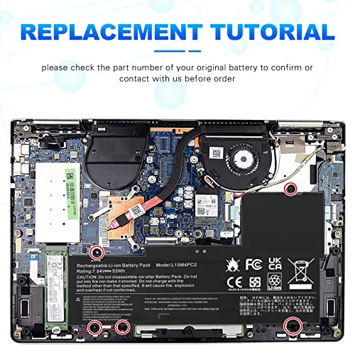 L15L4PC2 L15M4PC2 Laptop Battery Compatible with Lenovo Ideapad Yoga 710-11 710-14IKB 710-14ISK 710-15IKB 710-15ISK 710-151KB 710-14ISK-IFI 710-14ISK-ISE Series Notebook 5B10K90802 5B10K90778