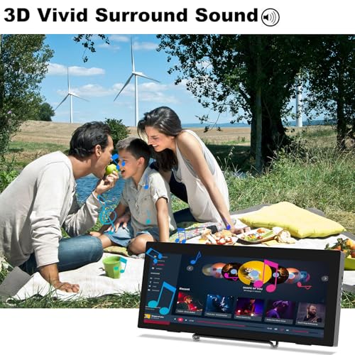 12.3 Inch IPS Stretched Bar LCD Travel Display 1920 * 720 Secondary Monitor, HDMI USBC, Mini Portable Monitor Metal Material for Laptop Computer Windows Aida64 GPU CPU RAM Monitoring,Built-in Speaker