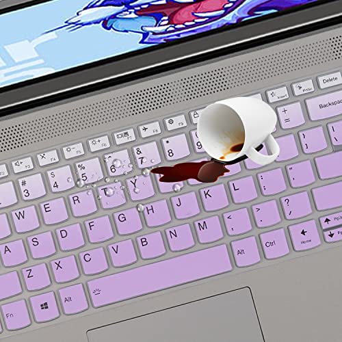 Keyboard Cover for Lenovo Ideapad Flex 5 5i 15.6" 16", IdeaPad Slim 5 5i 15" 16", Lenovo Yoga 7 7i 15.6 16, Yoga Slim 7/IdeaPad Slim 7 15.6, Ideapad 3/Ideapad 5 15.6 17.3, IdeaPad 3i 15 -GPurple - color: GradualPurlple