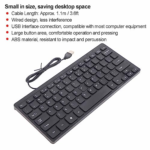 KIMISS K1000 Portable Mini Keyboard, USB Wired & Multimedia Kaypad, Compact LapAccessories, Computer Parts