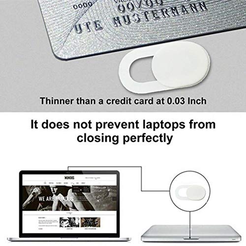 Webcam Cover, Ultra-Thin Camera Blocker Slider,Webcam Cover Slide Compatible with Laptop, Desktop, PC, Smartphone,Protect Your Privacy and Security - White - color: White (B)