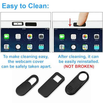 JOS California 9 Pack(3 Large + 3 Medium + 3 Small) 0.03 inch Ultra Thin Webcam Cover Slide Camera Blocker Protect Your Privacy Security for MacBook Air, Laptop, iPad, iMac, PC, iPhone