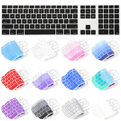 Allinside Black Keyboard Cover for iMac USB Keyboard A1243 MB110LL/B - color: 02 Black