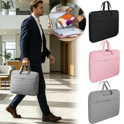 Laptop Case Sleeve with Handle,Spacious Laptop Bag with Pocket,Laptop Sleeve for Laptop Tablet Man Woman - color: Black
