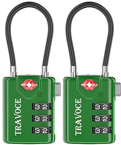 TSA Approved Luggage Locks, Travel Locks Which Also Work Great as Gym Locks, Toolbox Lock, Backpack and More 1,2,4,6 &10 pk (Army Green) - color: Army Green