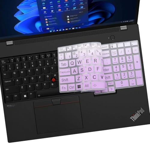 Keyboard Cover for Lenovo ThinkPad E16 L16 P16 P16v (Gen 2/Gen 1) / T16 P16s (Gen 3/Gen 2/Gen 1) 16 inch, Thinkpad L15 Gen 4/3 15.6 inch (Not Fit Thinkpad Z16,L15 Gen 2/1) - color: DZFOPurple