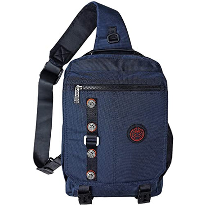 Large Sling Bag Laptop Backpack Cross Body Messenger Bag Shoulder Travel Rucksack (C- Blue) - color: C- Blue