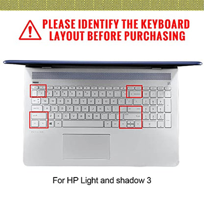English Silicone Keyboard Cover for HP Envy x360 15.6''Series /2020 2019 Pavilion 15/Pavilion x360 15.6" Series/Envy 17 17.3" Series/Laptop 15t 17t 17-ca0011nr 17-by0040nr,Candy Mint - color: Z3-Candy Mint